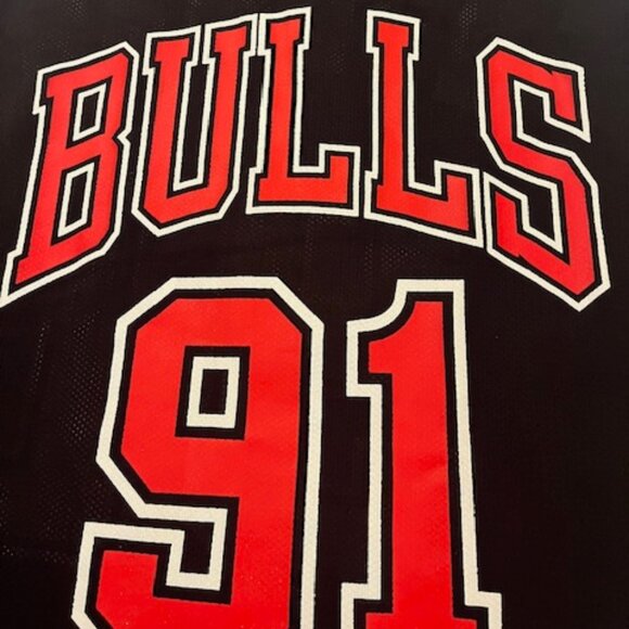 Vintage Dennis Rodman #91 Chicago Bulls Jersey – Champion – Size 48 (XL) – 90s A - Picture 2 of 4